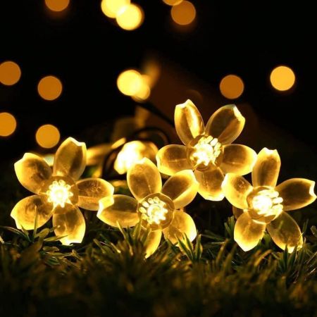 Flower LED Curtain String Window Lights