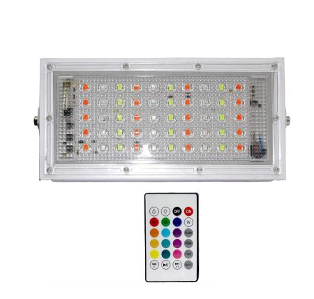 Remote Controlled Light LED 50 Watt Flood Light (Multicolour)