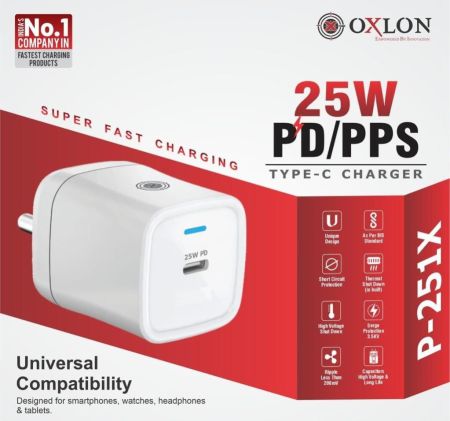 OXLON P-251X 25W TYPE-C CHARGER